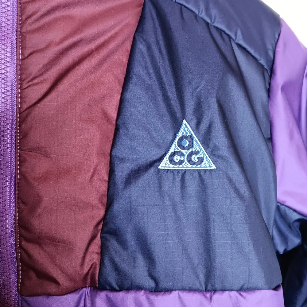 Nike ACG Storm Fit Rope De Dope Jacket L  Purple Navy Maroon Colorblock Outdoor